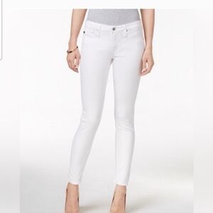 AG Adriano Goldschmied The Legging Ankle Crisp White Super Skinny Jeans Size 26R